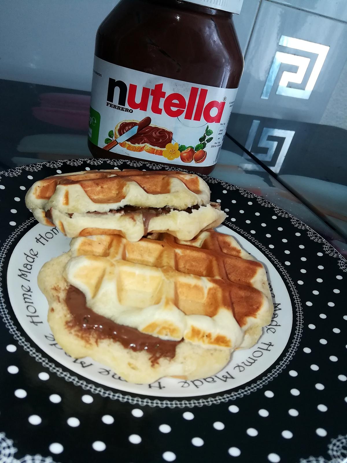 recette Waffine Waffle au Nutella