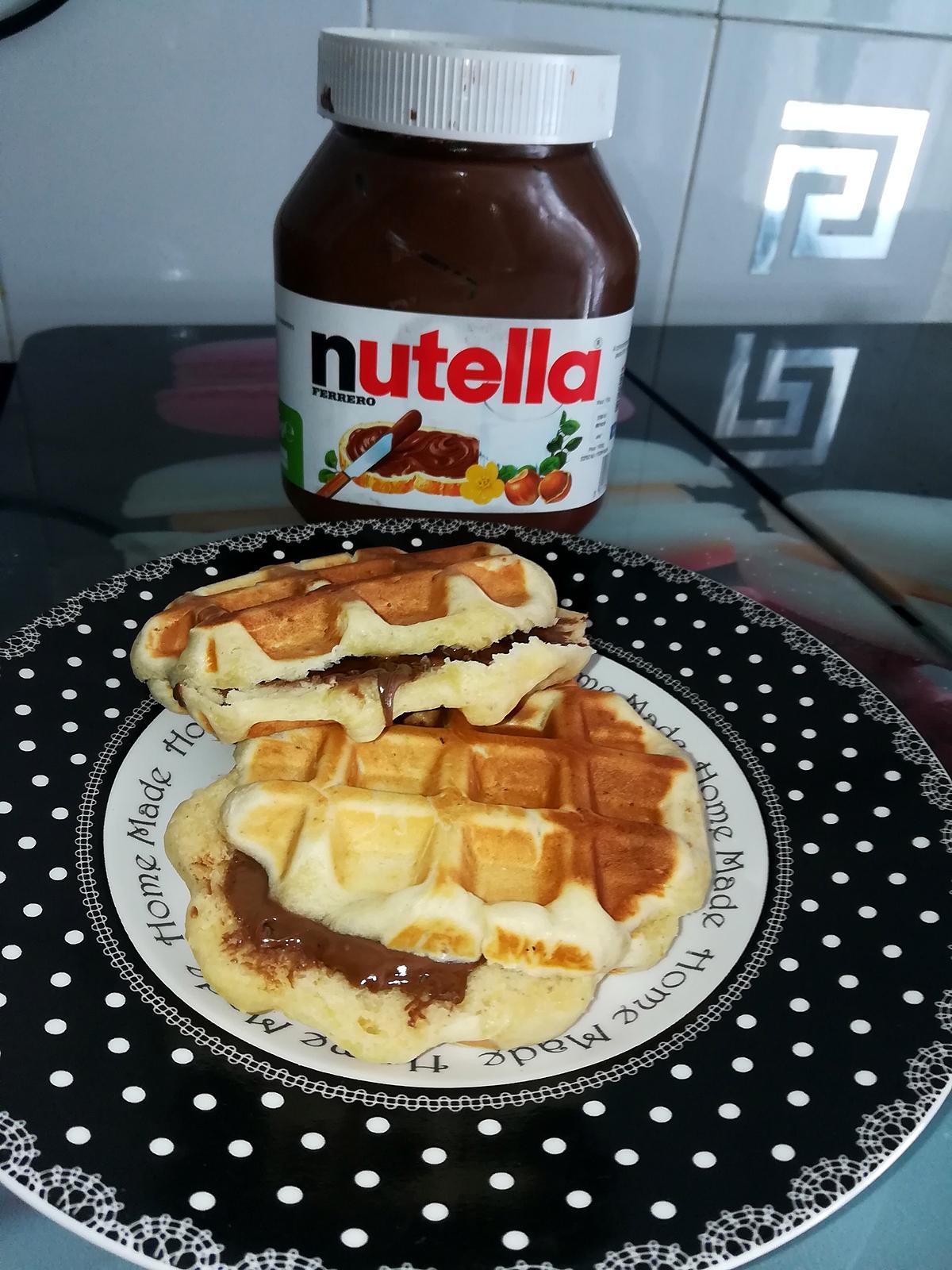 recette Waffine Waffle au Nutella