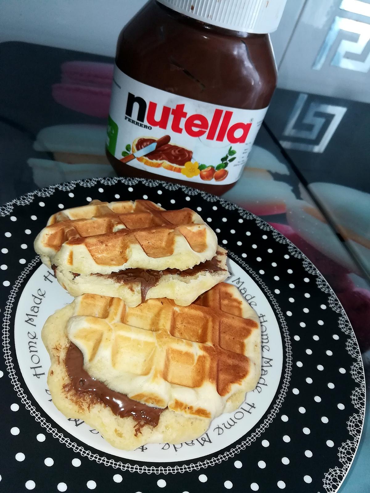 recette Waffine Waffle au Nutella