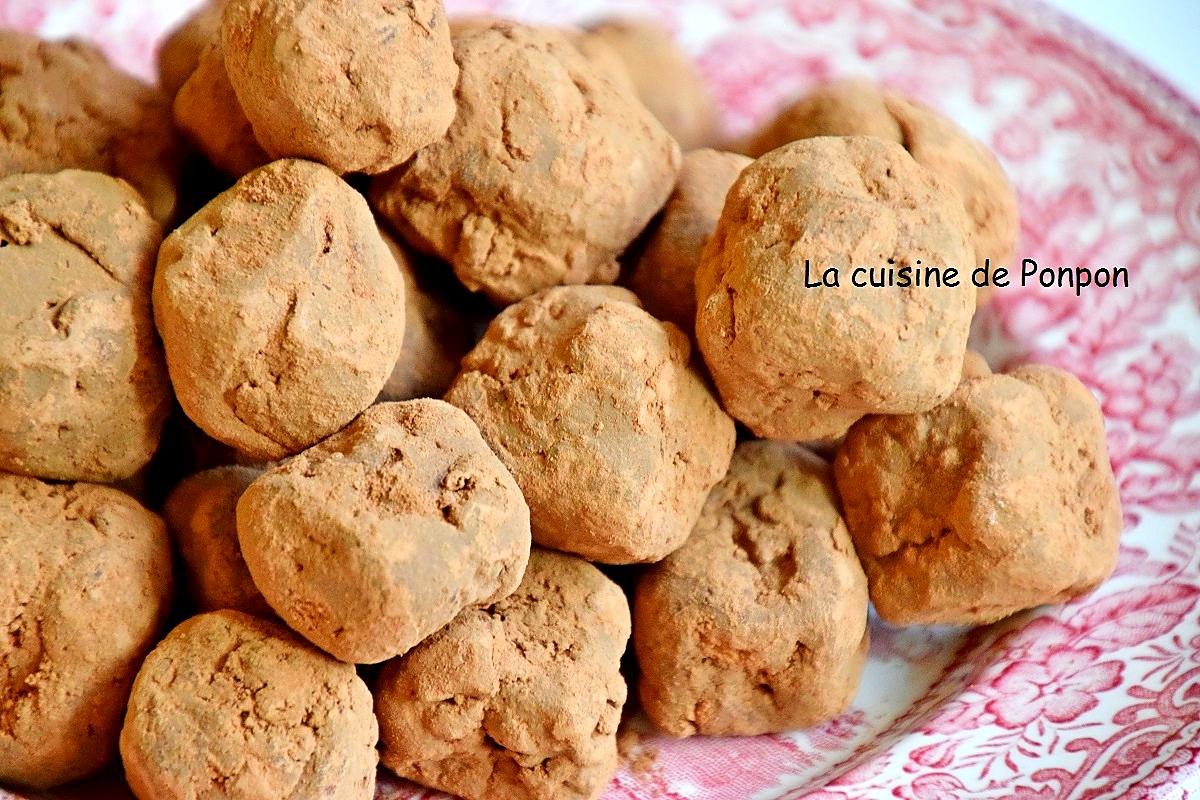 recette Truffe au chocolat et aux pépites d'abricot