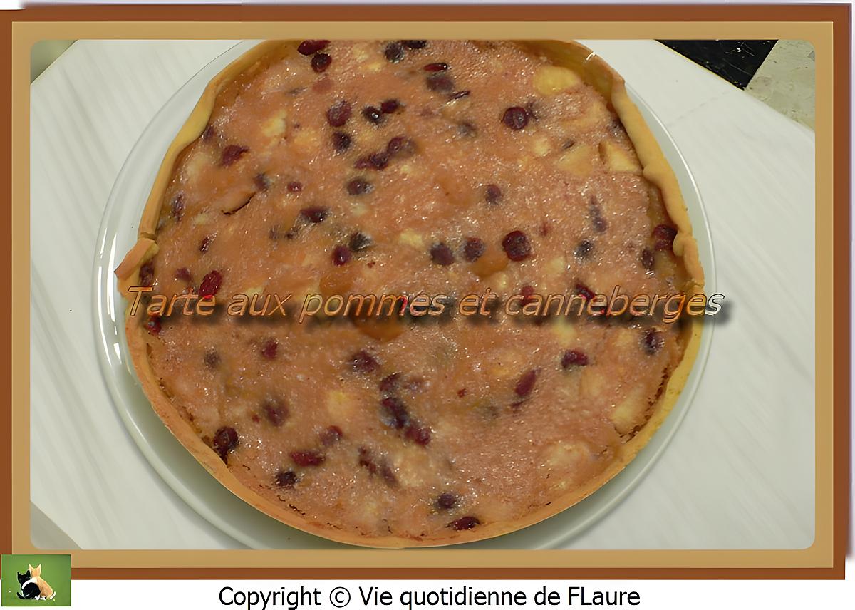 recette Tarte aux pommes et canneberges