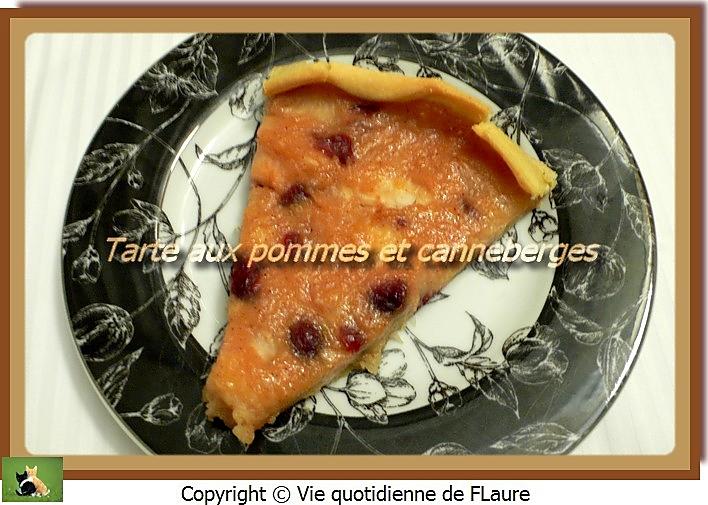 recette Tarte aux pommes et canneberges