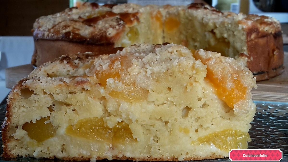 recette Gâteau streusel abricots, amande ou placek revisité