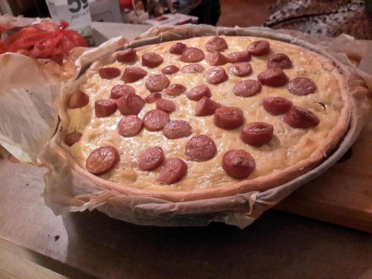 recette Quiche à la choucroute et saucisse