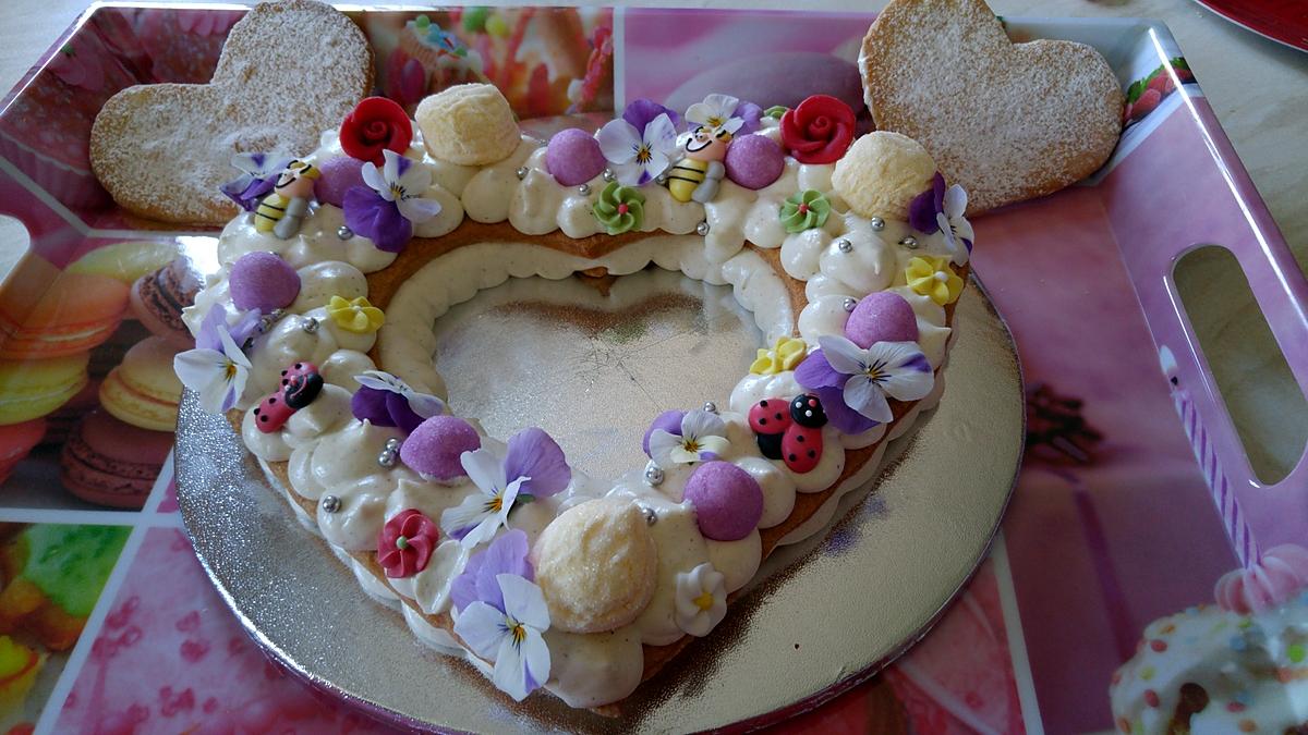 recette Un coeur pour Mémé  Christiane      ...     fleurs    abeilles  et  coccinelles