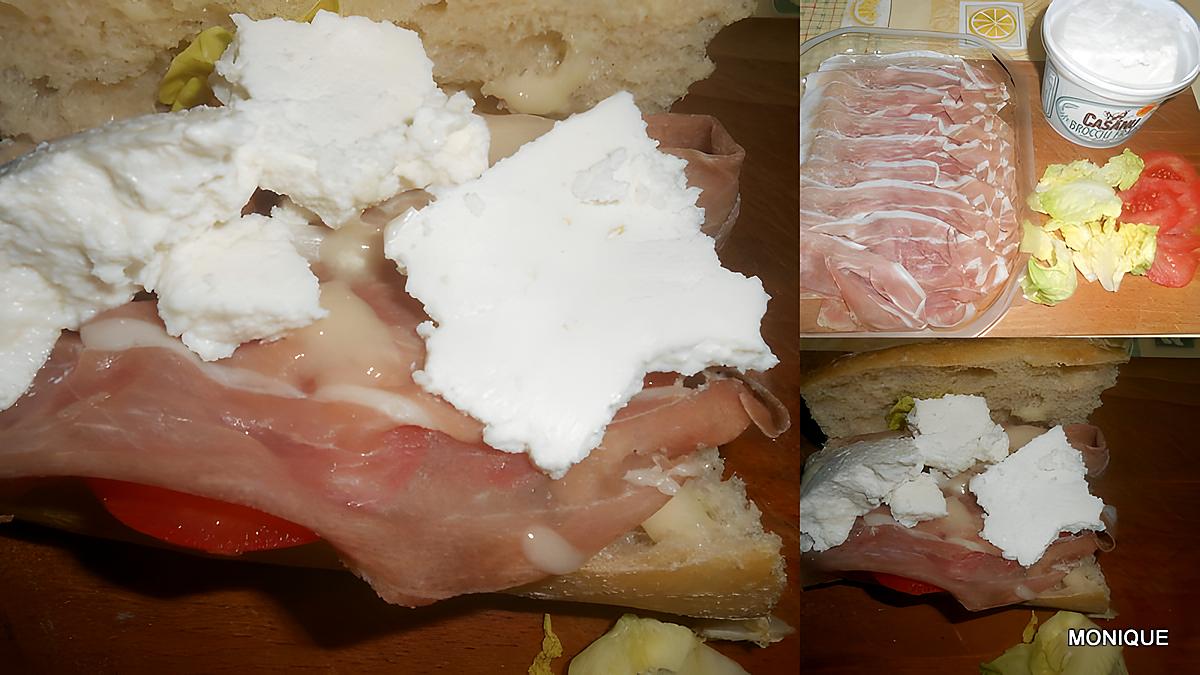 recette UN SANDWICH "ITALO CORSE"