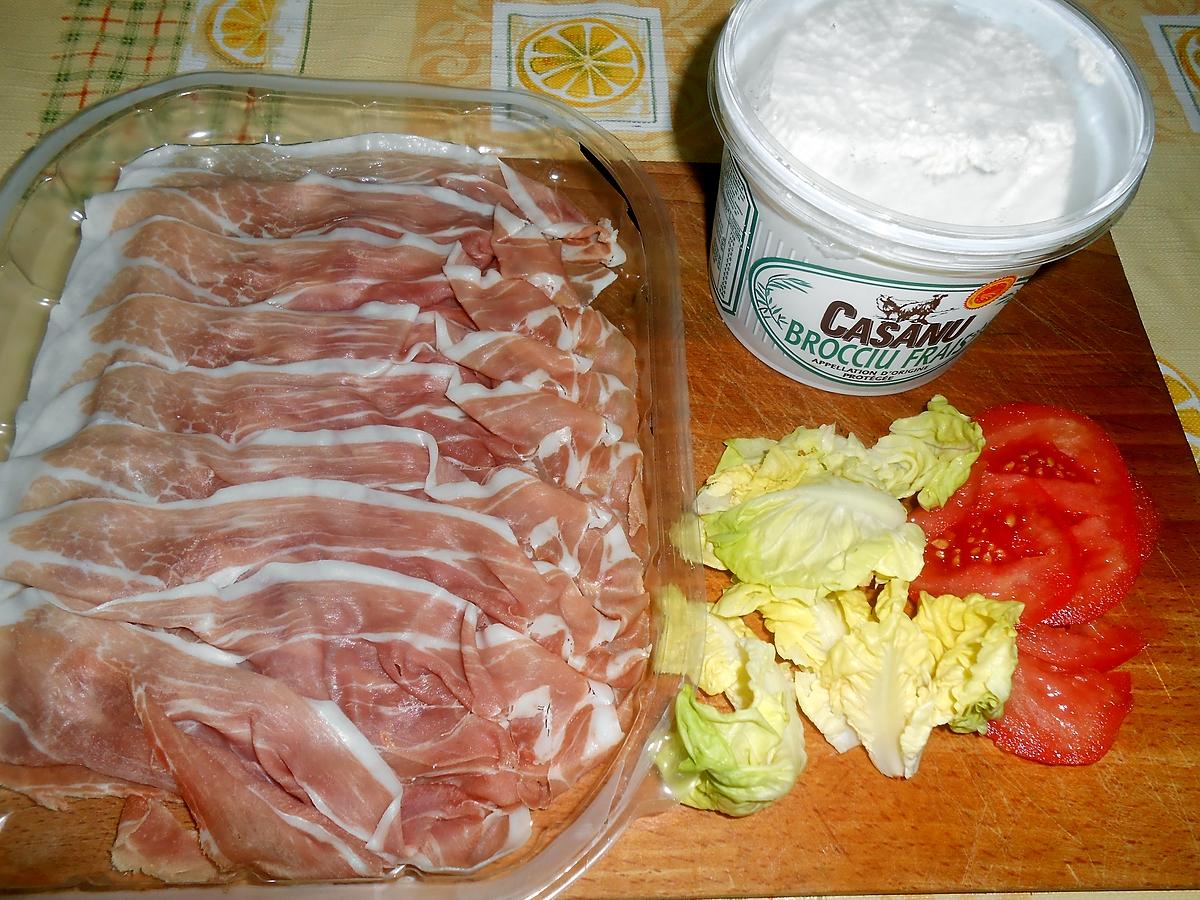 recette UN SANDWICH "ITALO CORSE"