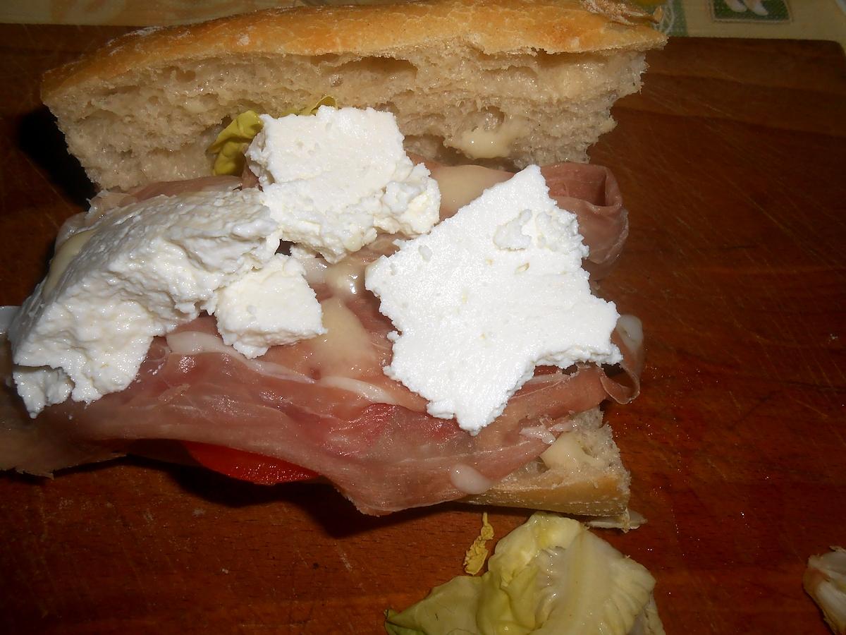 recette UN SANDWICH "ITALO CORSE"