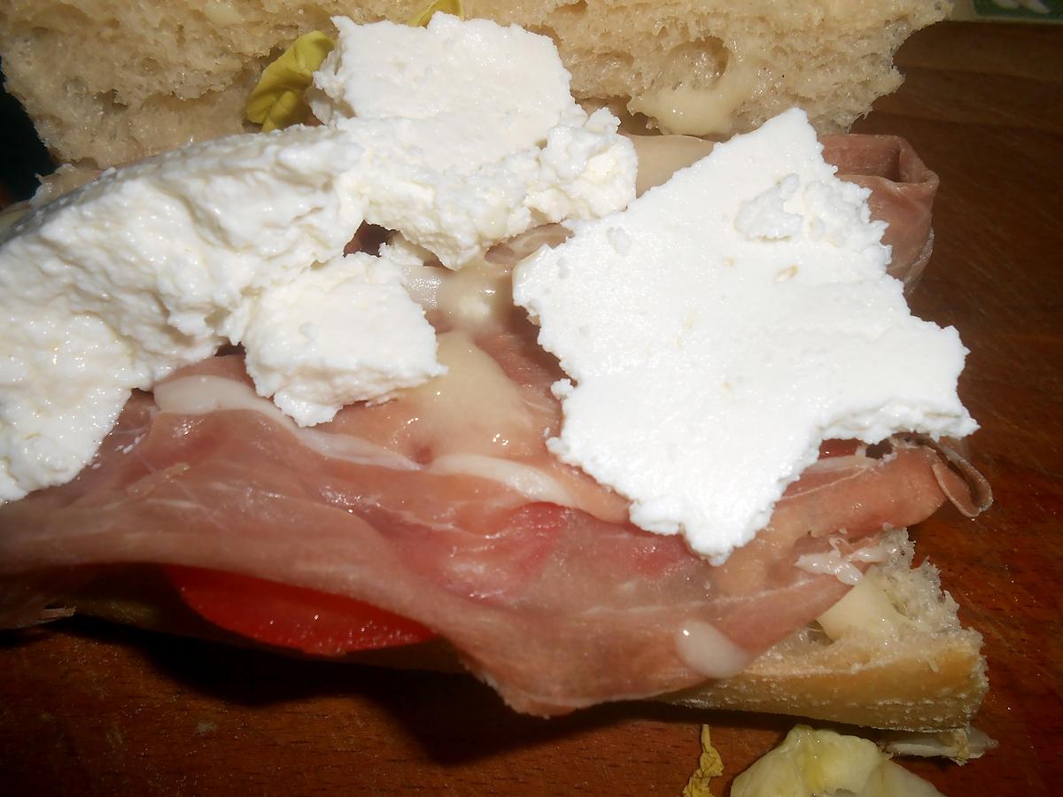 recette UN SANDWICH "ITALO CORSE"
