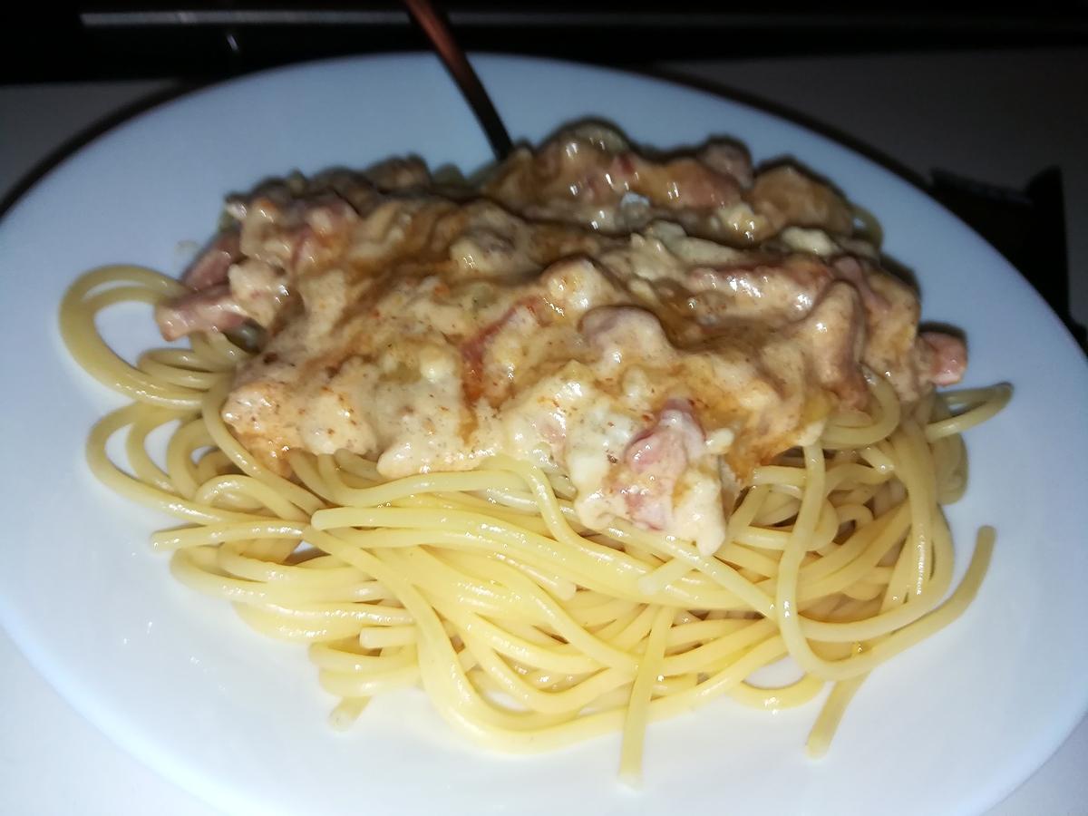 recette Spaghettis chèvre miel