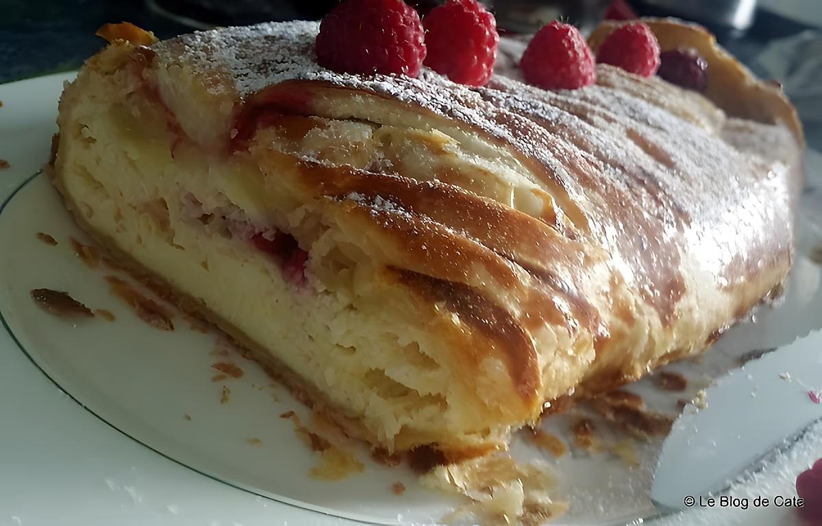 recette Strudel au fromage et framboises