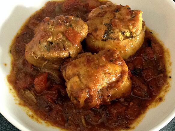 Paupiettes de poulet au curry