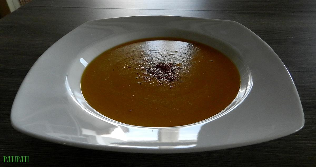 recette Potage aux lentilles corail