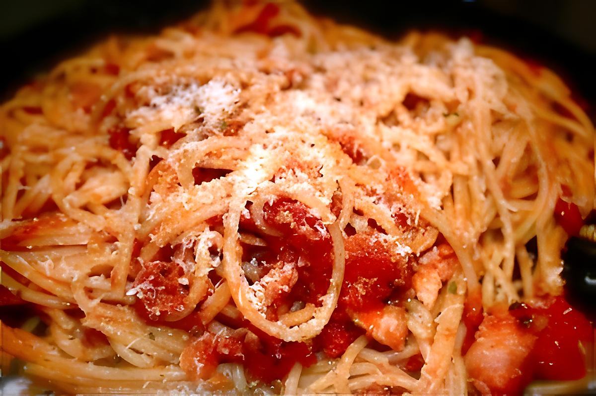 recette Spaghetti aux tomates séchées