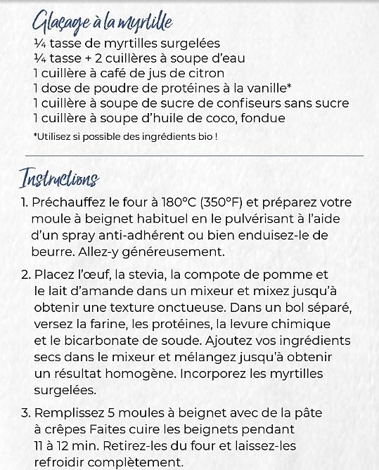 recette Beignets à la myrtille