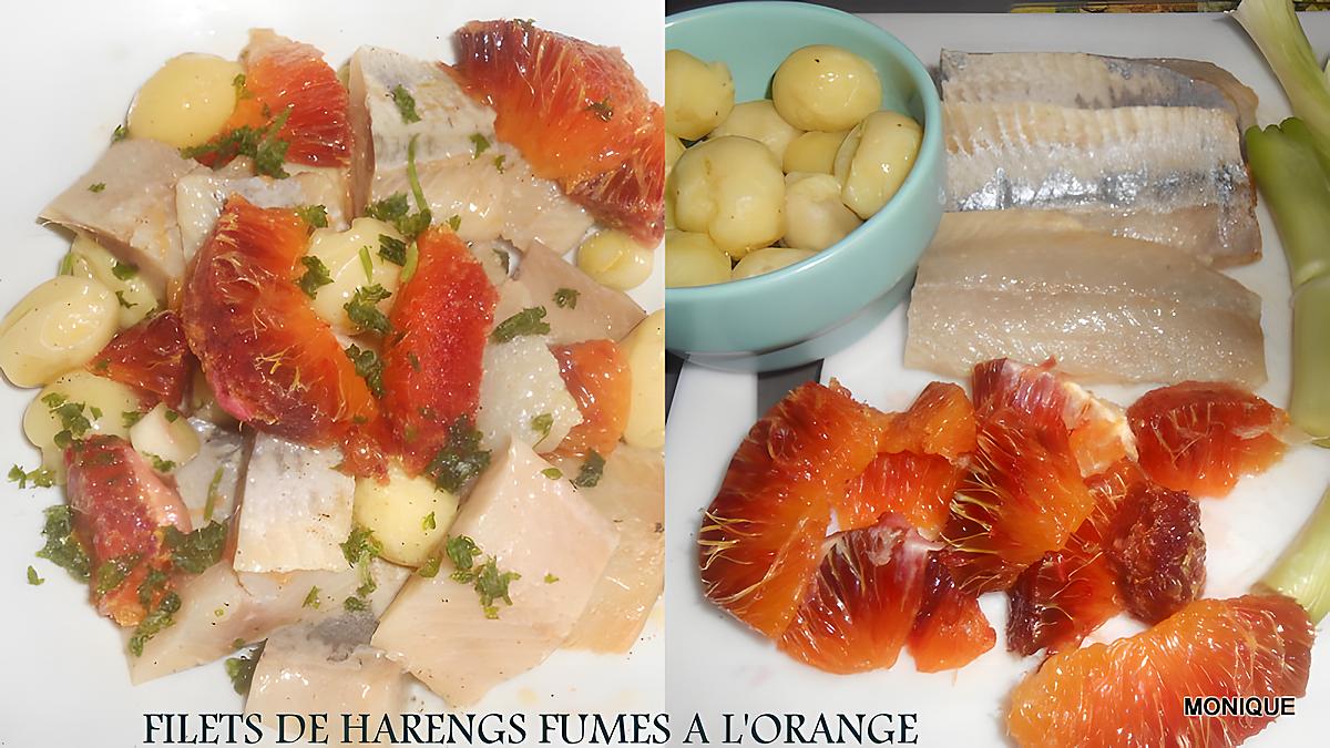 recette SALADE DE FILETS DE HARENGS A L'ORANGE