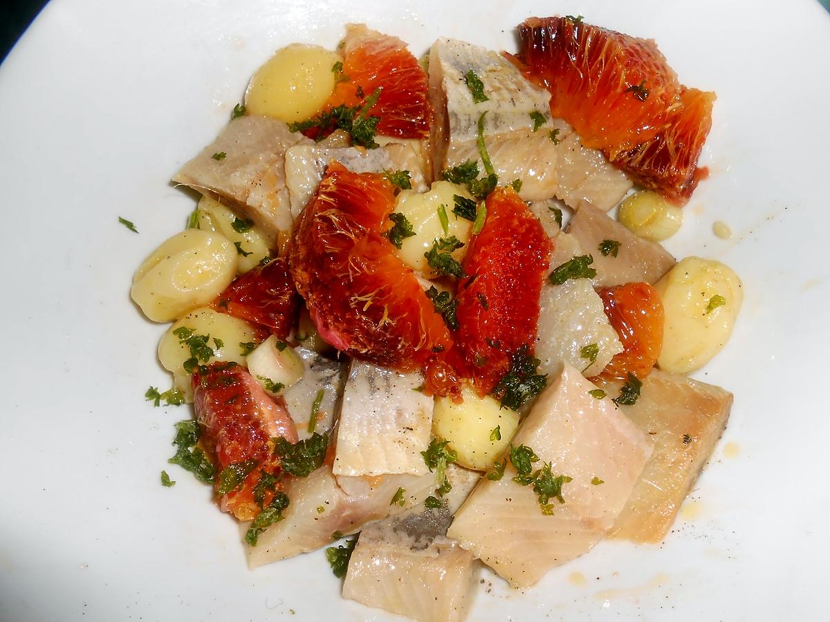 recette SALADE DE FILETS DE HARENGS A L'ORANGE