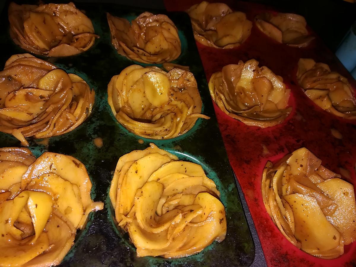 recette Roses de pommes de terre aux fromages