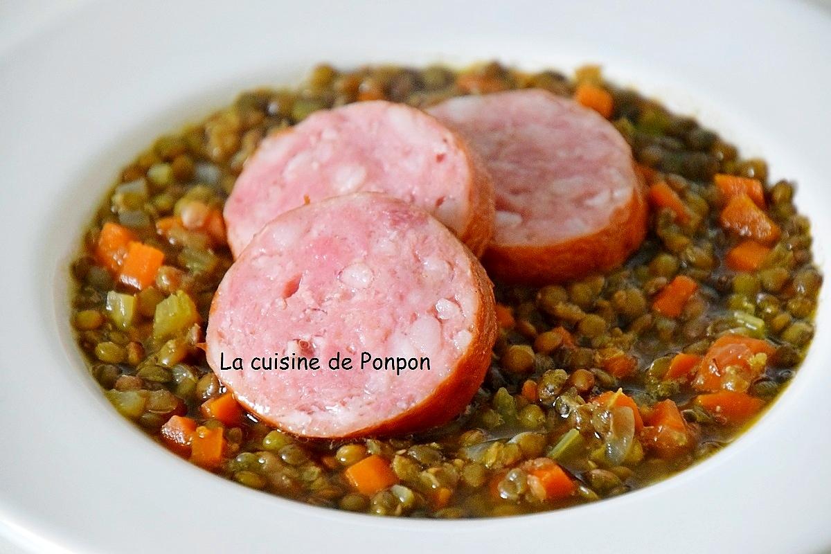 recette Soupe de lentilles et saucisse de Morteau