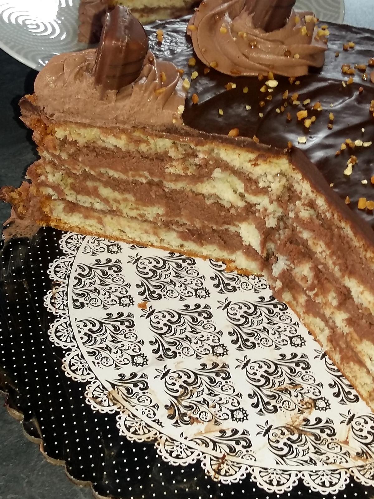 recette Layer cake kinder bueno