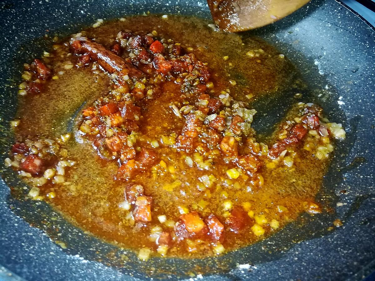 recette Riz grillé aux épices et chorizo