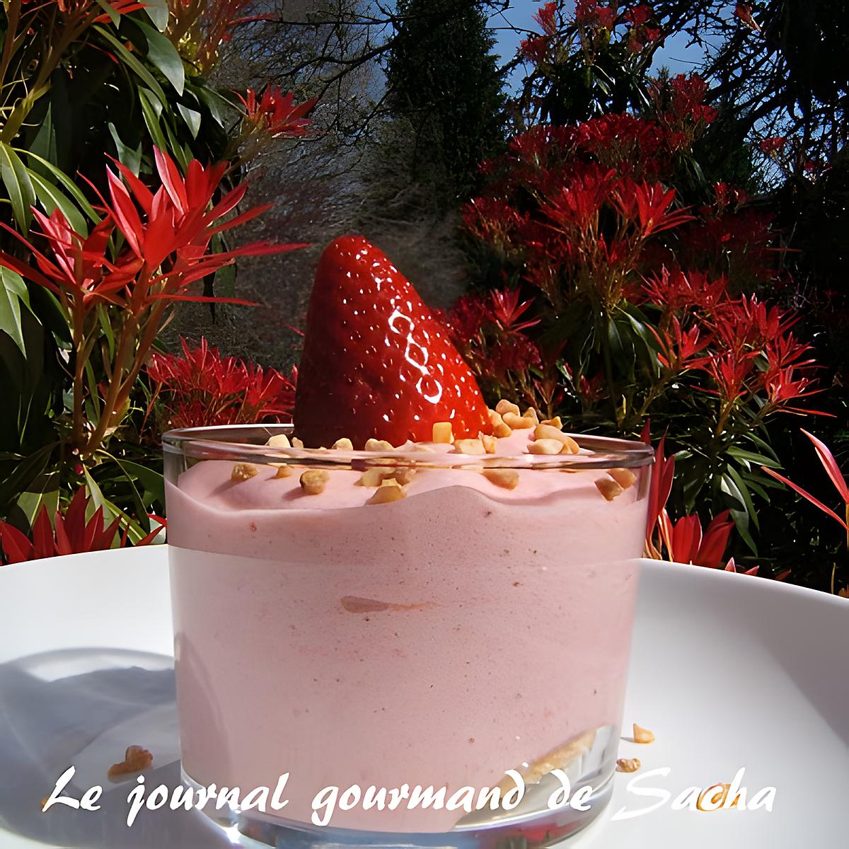 recette Verrines de bavarois aux fraises