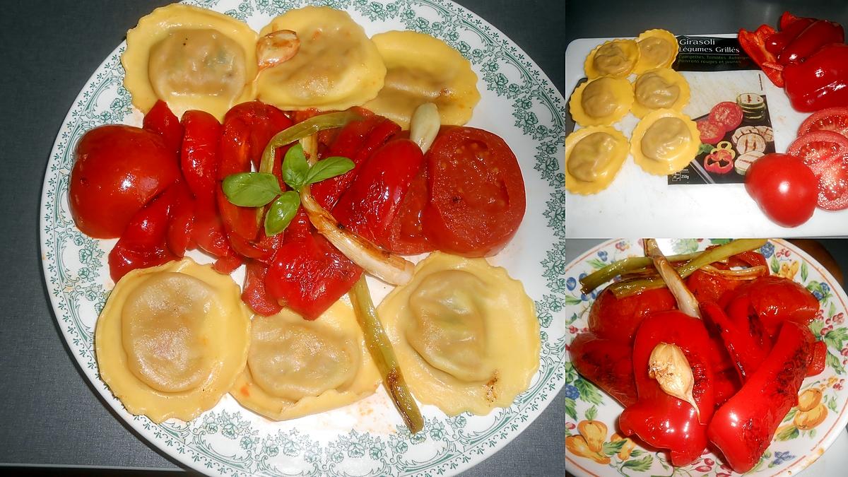 recette RAVIOLI AUX LEGUMES GRILLES