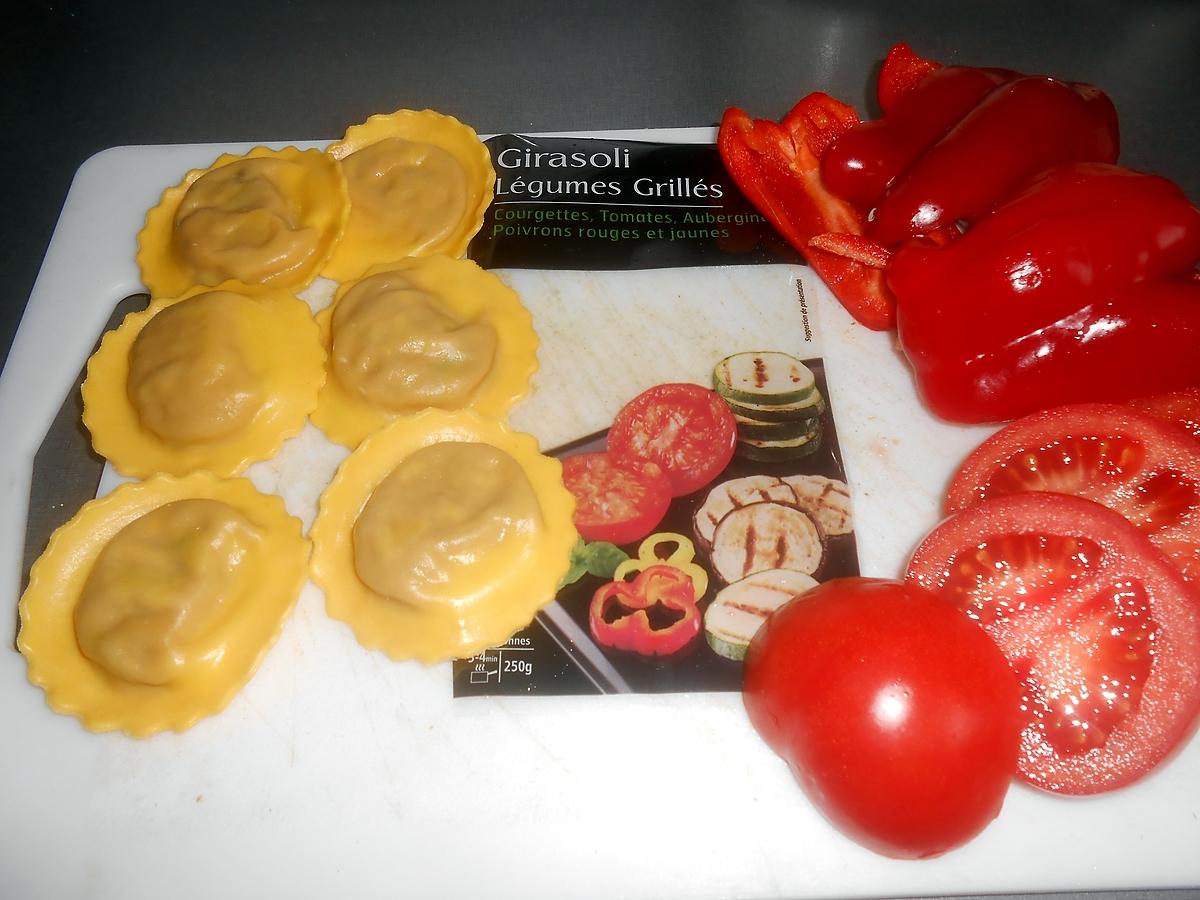 recette RAVIOLI AUX LEGUMES GRILLES