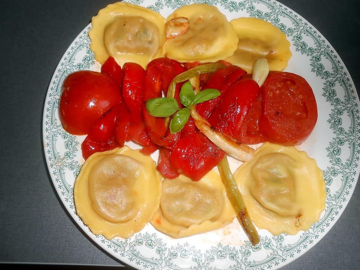 recette RAVIOLI AUX LEGUMES GRILLES