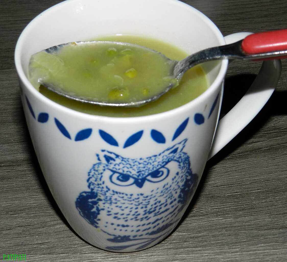 Recette de Potage aux poireaux et petits pois