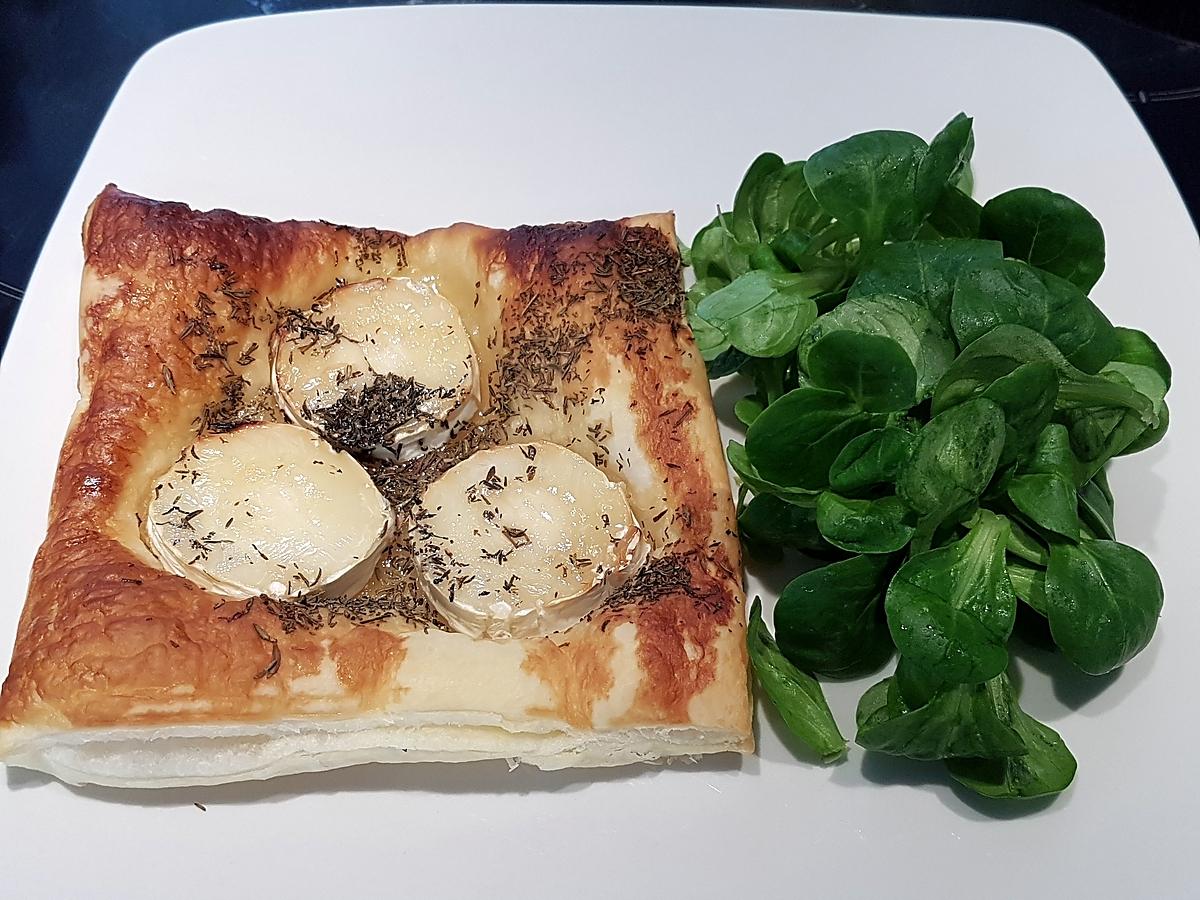 recette Feuilleté chèvre thym miel