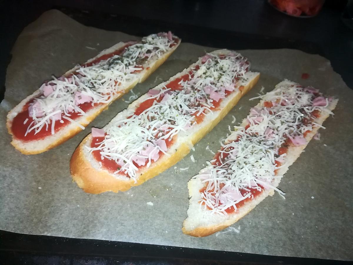 recette Baguettes pizza