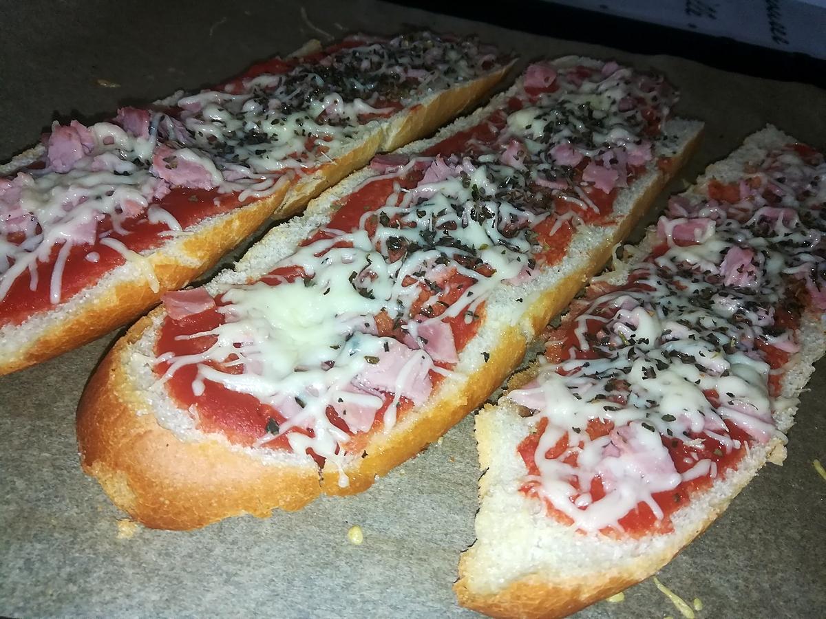 recette Baguettes pizza