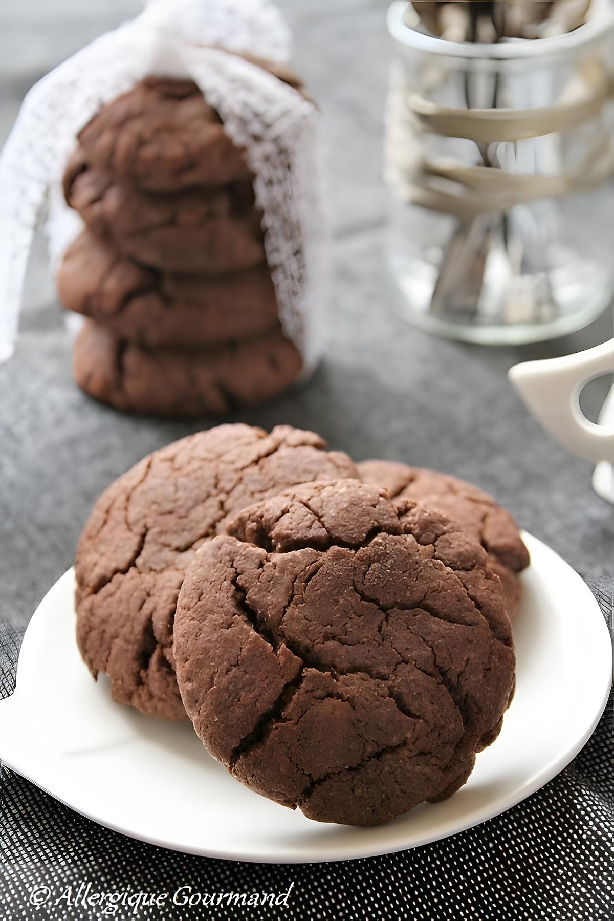 recette Cookies au chocolat { sans gluten, sans lait, sans oeufs }