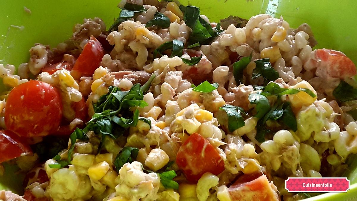 recette Salade de pâtes express au thon et basilic