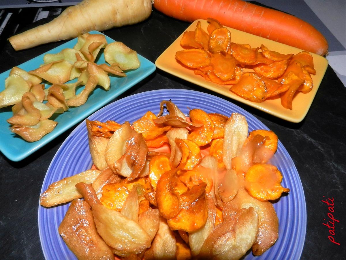 recette Chips aux carottes et aux panais