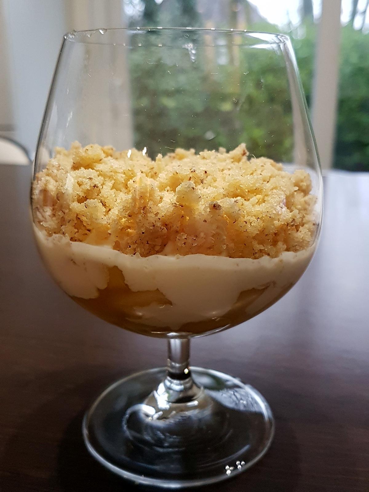 recette Verrines pommes caramélisées mascarpone biscuits