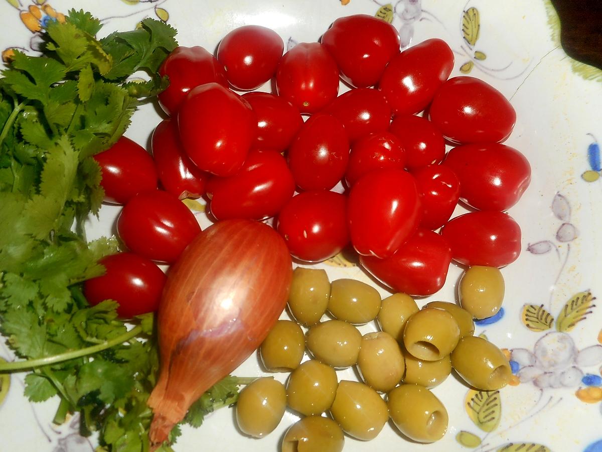 recette Salade de tomates cerises aux olives vertes