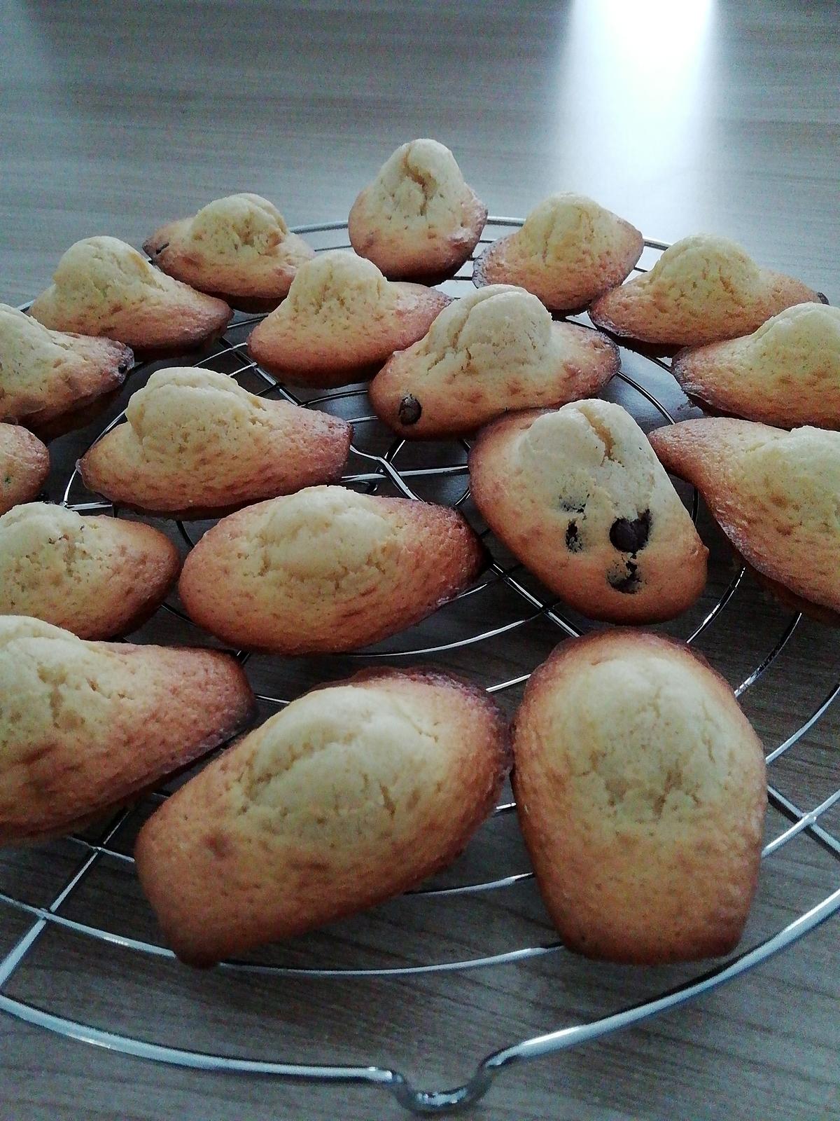 recette Madeleines pépites chocolat un peu allegee