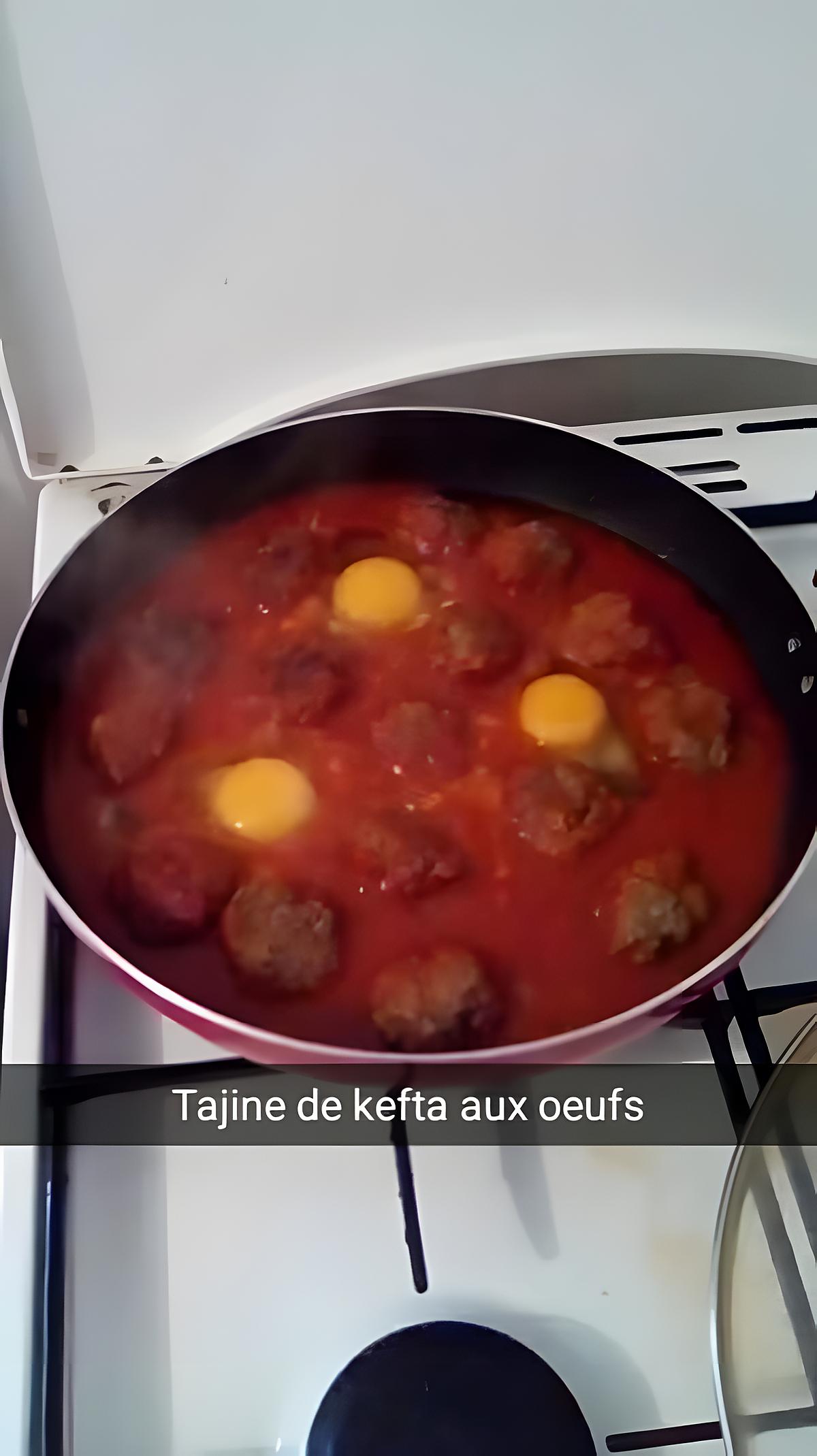 recette Tajine de kefta aux oeufs.