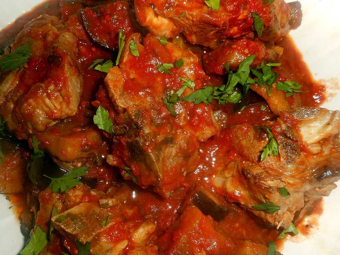 Recette de Collier d agneau aux aubergines