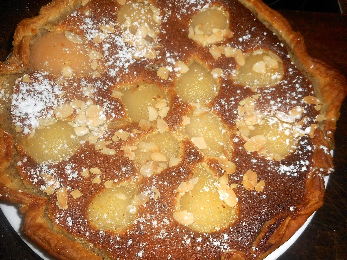 recette Tarte aux poires et aux amandes