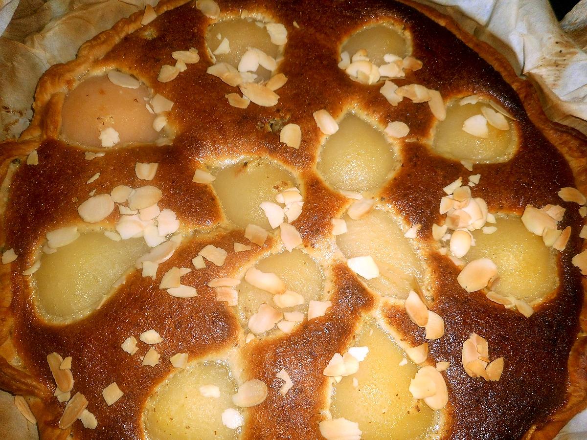 recette Tarte aux poires et aux amandes