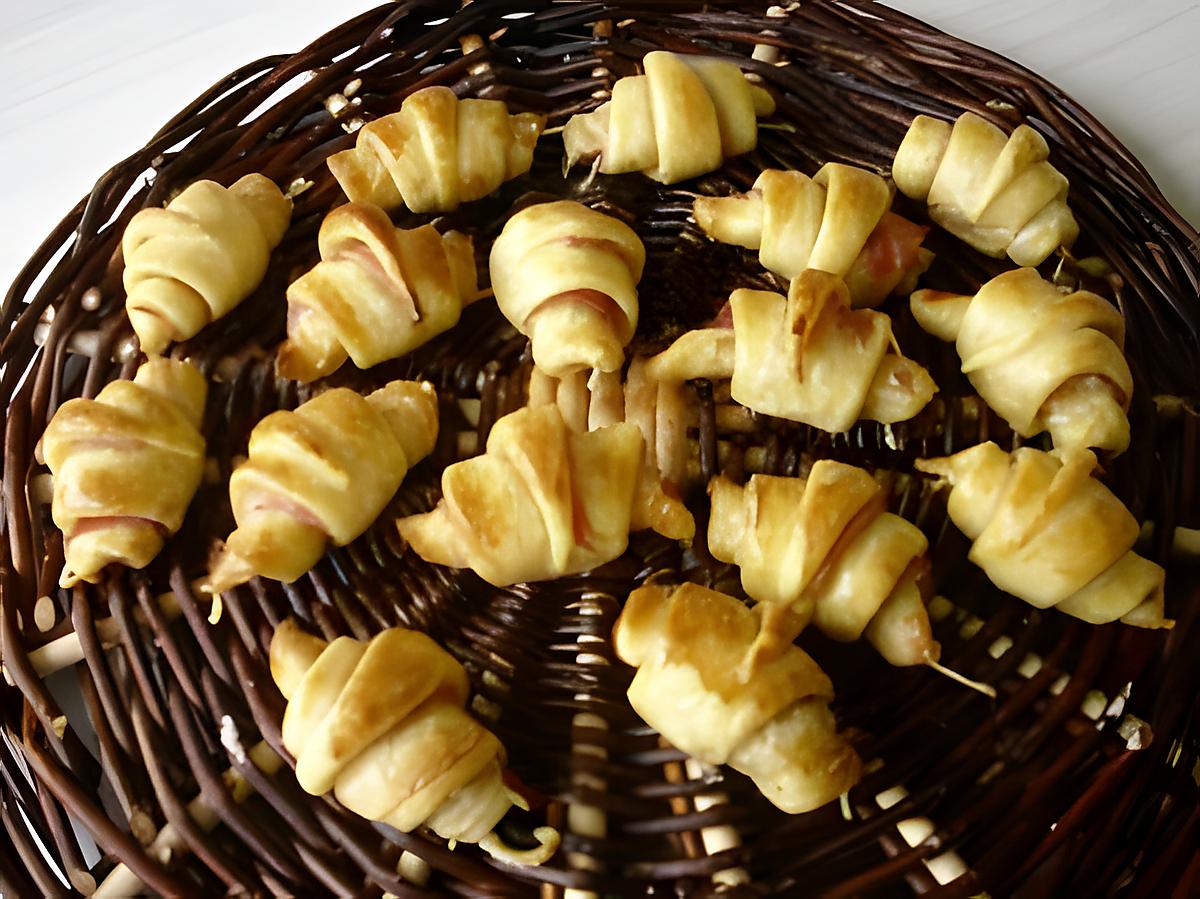 recette MINIS CROISSANTS APPERITIFS