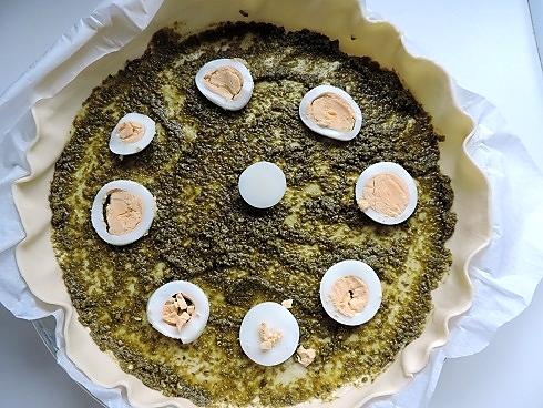 recette Tarte au pesto, saumon fumé et mozzarella