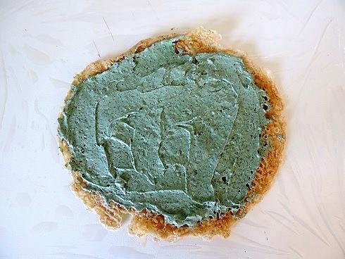 recette Roulé de galette au jambon et fromage à la spiruline