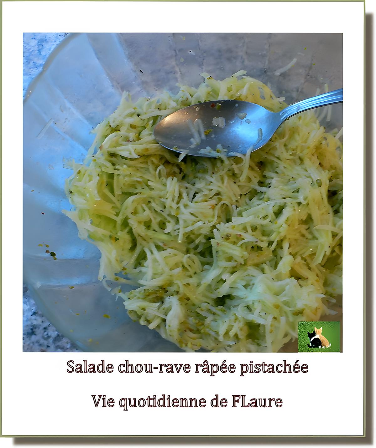 recette Salade de chou-rave râpé et pistaché