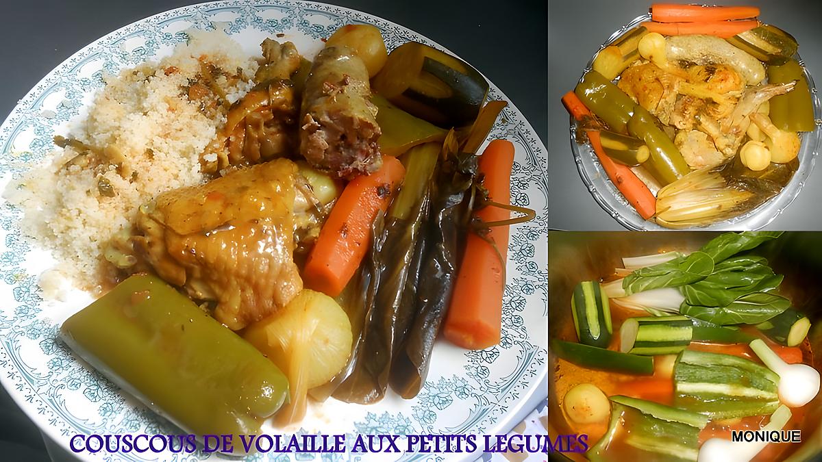 recette COUSCOUS DE VOLAILLE AUX PETITS LEGUMES