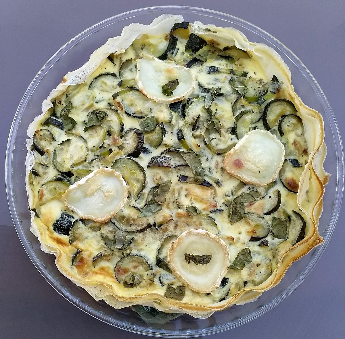 recette Tarte courgettes et chèvre