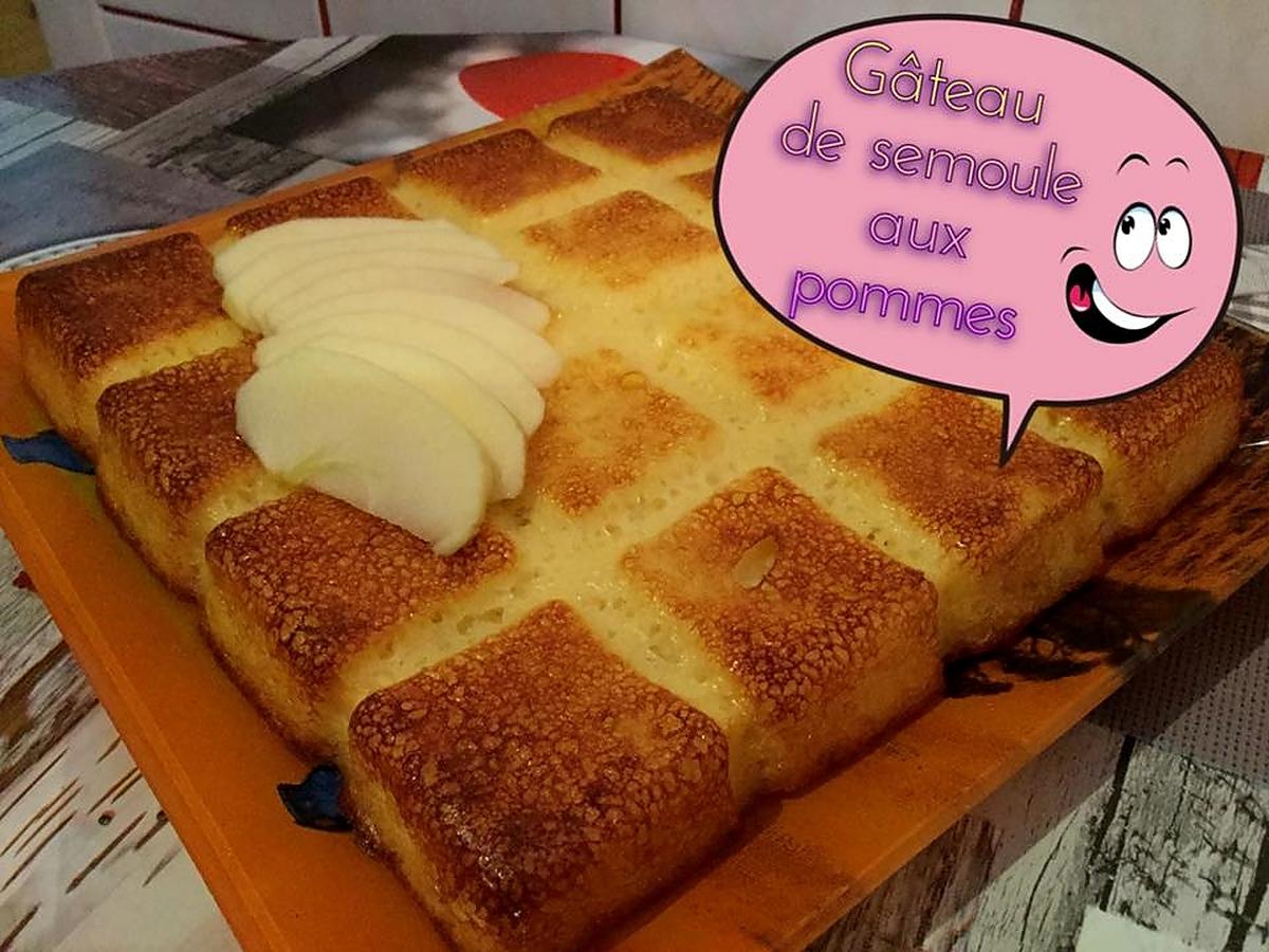 recette GÂTEAU SEMOULE AUX POMMES